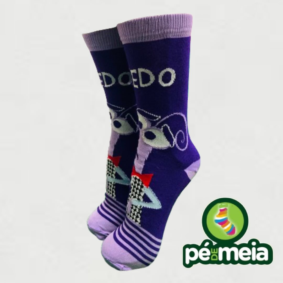 Meia DivertidaMente Medo Roxo